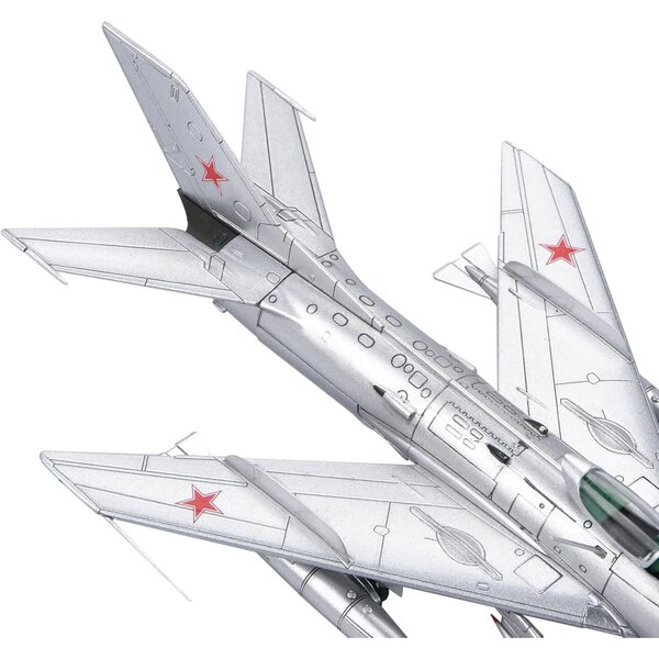 MOUDOAUER Sowjetisches MIG-19PM-Flugzeugmodell 1/72 aus Legierung mit Display