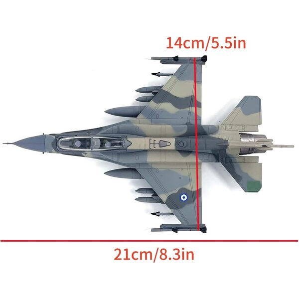 Hellenic Air Force F-16D Mirage R-Legierungsmodell MOUDOAUER im Maßstab 1:72