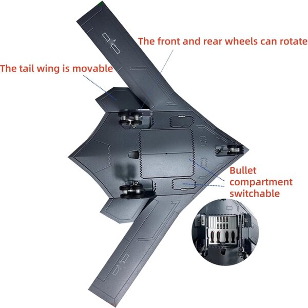 DAGIJIRD Flugzeugmodell China H-20 Tarnkappenbomber im Maßstab 1:160 aus hochwertiger Legierung