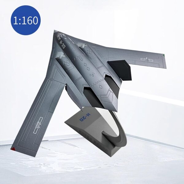 DAGIJIRD Flugzeugmodell China H-20 Tarnkappenbomber im Maßstab 1:160 aus hochwertiger Legierung