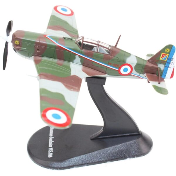 Morane-Saulnier MS.406 WWII 1:72 Legierungsmodell | MOUDOAUER Sammlerflugzeug