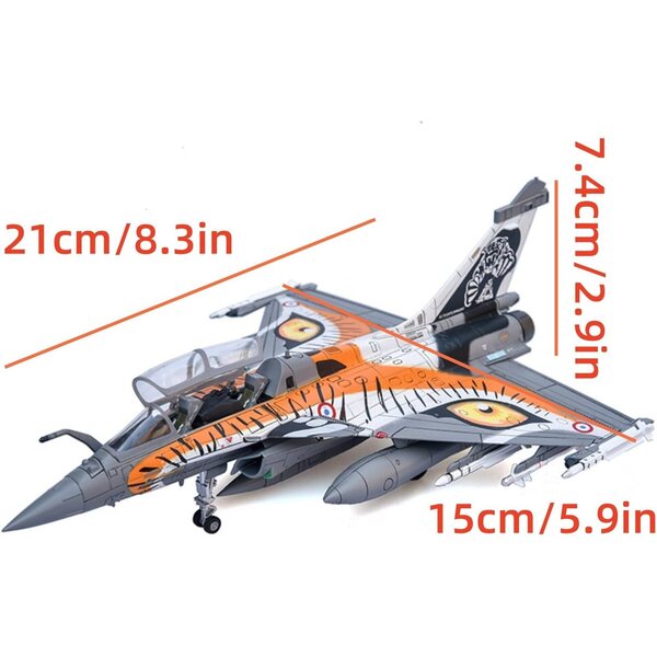 Rafale B Tiger Fighter-Modell im Maßstab 1:72 – Sammler- und Geschenkflugzeug
