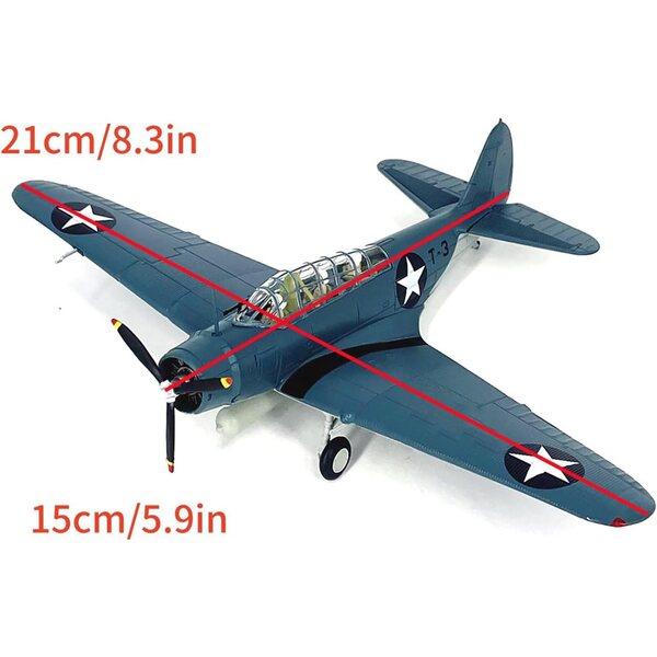 1:72 US Navy TBD Devastator WWII Bombermodell aus hochwertiger Druckgusslegierung