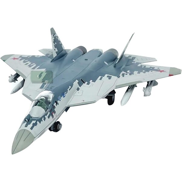 Suchoi Su-57 1:72 Legierungsflugzeugmodell | Originalgetreue Nachbildung des russischen Sammlerstücks