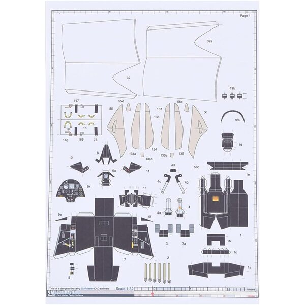 TECKEEN Papiermodellbausatz A-4 Skyhawk Fighter 1:32 – Militärsammlung zum Zusammenbauen