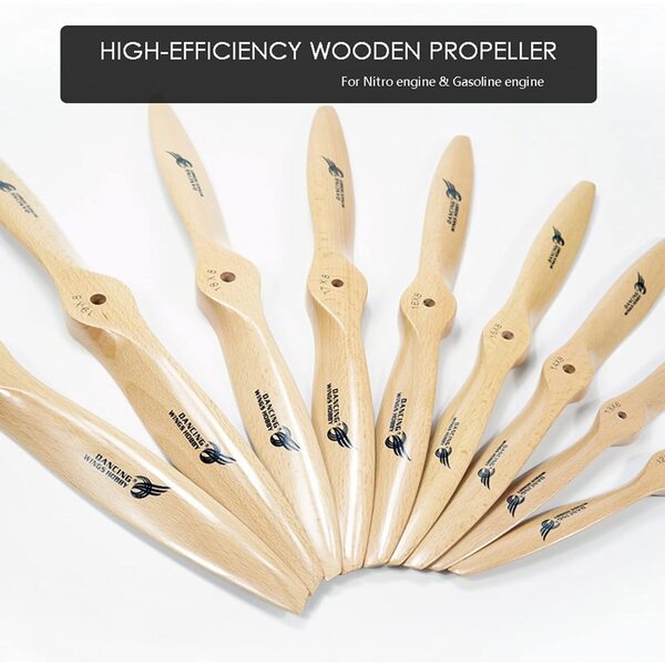 CCW 18" CCW Propeller aus Buchenholz für RC-Flugzeuge mit Nitro- und Benzinmotor