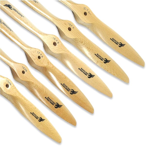 CCW 18" CCW Propeller aus Buchenholz für RC-Flugzeuge mit Nitro- und Benzinmotor