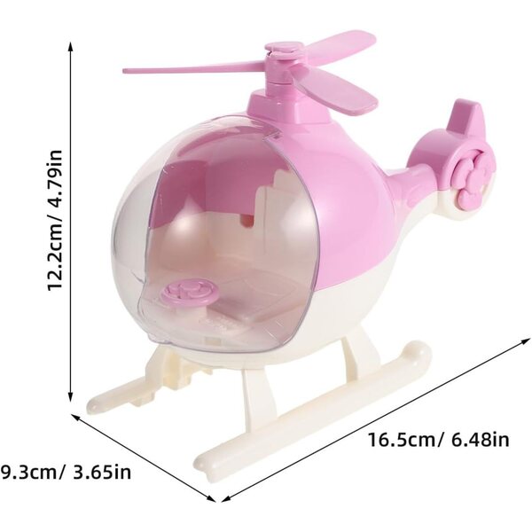 Gatuida Mini-Helikopter in Rosa für Plastikpuppen, kompaktes und dekoratives Spielzeug