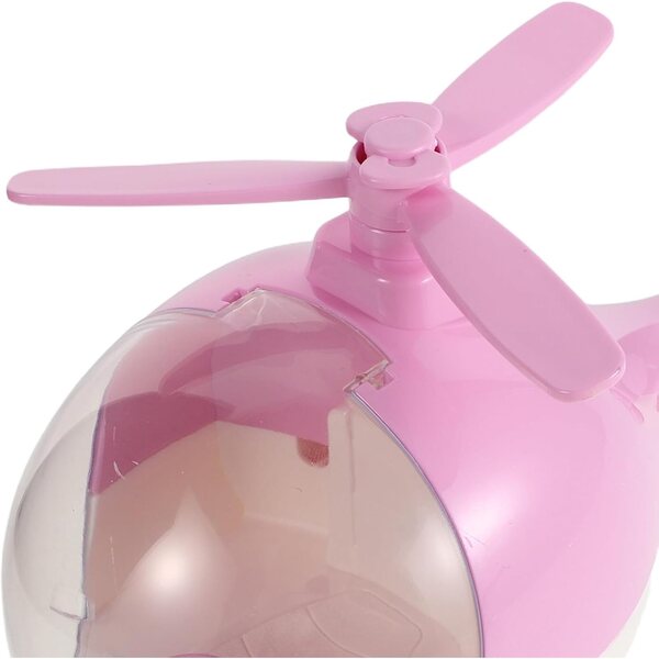 Gatuida Mini-Helikopter in Rosa für Plastikpuppen, kompaktes und dekoratives Spielzeug