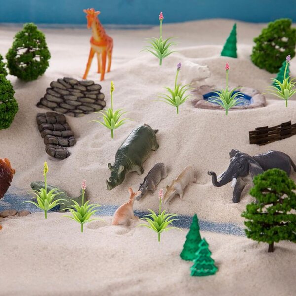 30 Miniaturen aus künstlichen Gräsern und Blumen für simulierte Landschaften und kreative DIY-Projekte