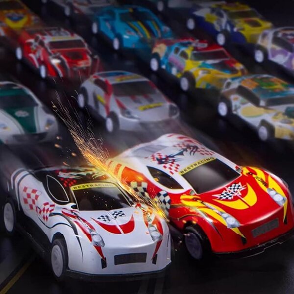 Set mit 48 Générique Pull-Rennwagen – farbenfrohe und sichere Miniaturen für Kinder