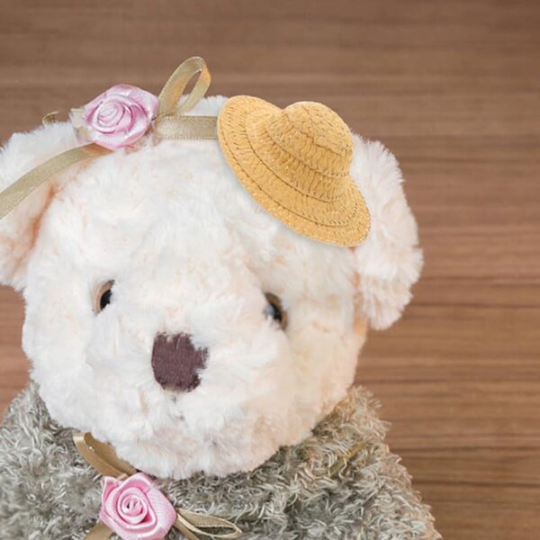BESPORTBLE 10 Mini Cappelli di Paglia per Casa delle Bambole e Progetti Artigianali 10 cm