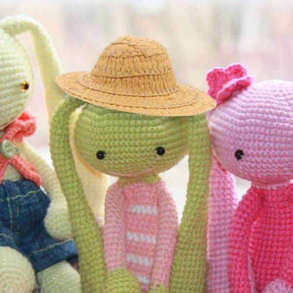 BESPORTBLE 10 Mini Cappelli di Paglia per Casa delle Bambole e Progetti Artigianali 10 cm