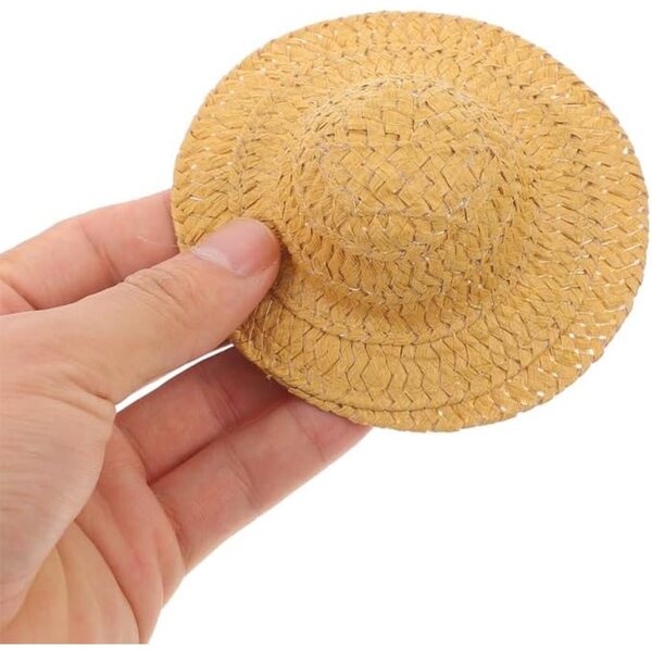 BESPORTBLE 10 Mini Cappelli di Paglia per Casa delle Bambole e Progetti Artigianali 10 cm