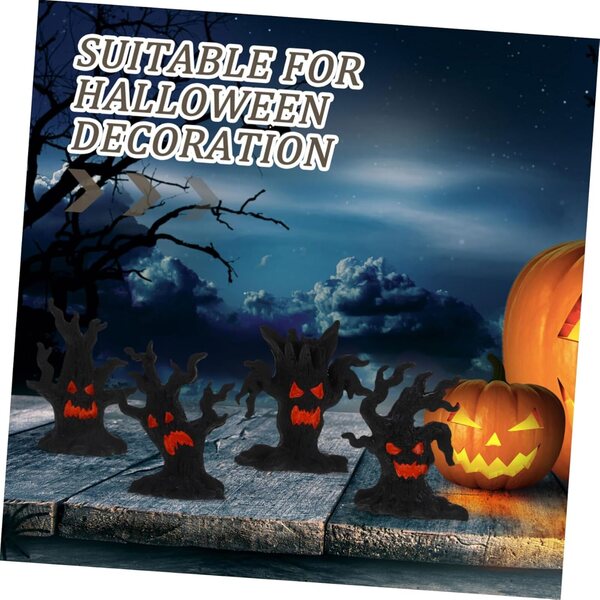 ERINGOGO 4 Statuette Miniature Halloween in Resina per Decorazioni Casa e Micro Paesaggi