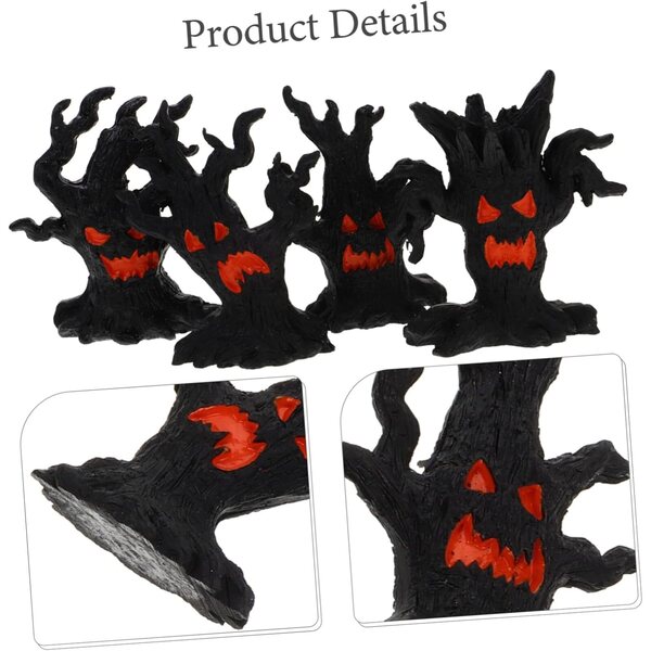 ERINGOGO 4 Statuette Miniature Halloween in Resina per Decorazioni Casa e Micro Paesaggi