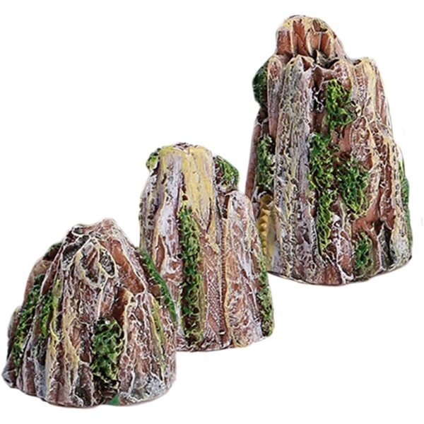 Toddmomy 3 Pezzi Mini Montagna Decorazione Rocciosa Realistica per Micro Paesaggi