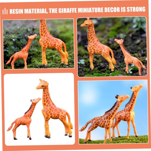 Miniatur-Giraffenfiguren aus Kunstharz für Haus-, Garten- und Rasendekorationen