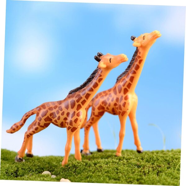 Miniatur-Giraffenfiguren aus Kunstharz für Haus-, Garten- und Rasendekorationen