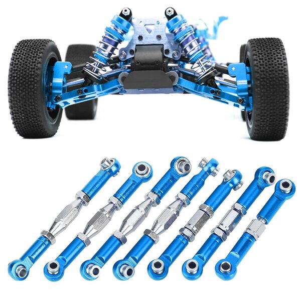 AJUNJIIL Spurstangen aus Metall für 1/14 144001 RC Car, erhältlich in Rot und Blau