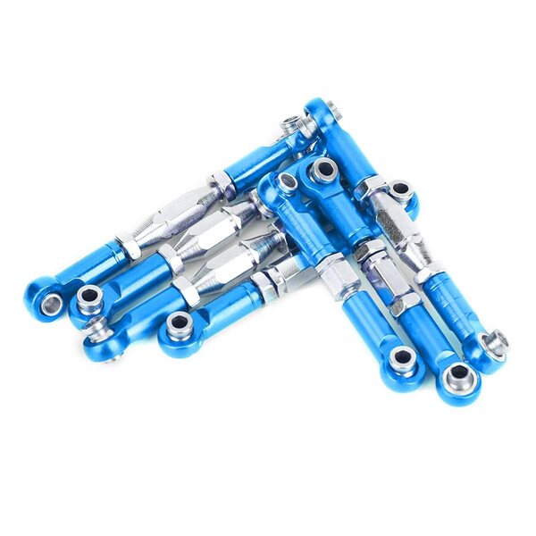 AJUNJIIL Spurstangen aus Metall für 1/14 144001 RC Car, erhältlich in Rot und Blau