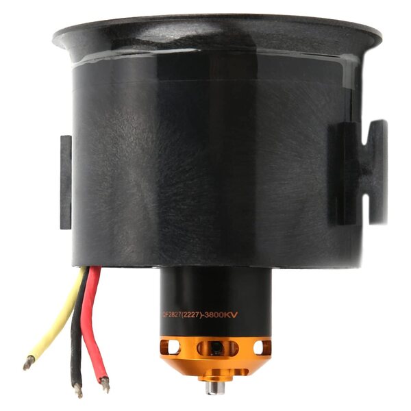 RC-Kanalventilator, 70 mm, 6 Flügel, mit 3800-kV-Motor für RC-Flugzeuge, Schwarz