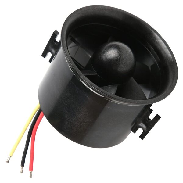 RC-Kanalventilator, 70 mm, 6 Flügel, mit 3800-kV-Motor für RC-Flugzeuge, Schwarz