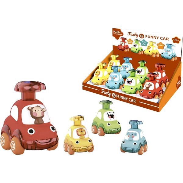 Fasty Funny Car MeME Little Friends: Push-and-Go-Autospiel für Kinder