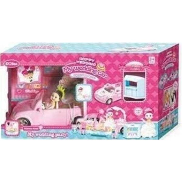 Easytoys Hochzeitsauto mit Zubehör zum Spielen und zur romantischen Dekoration