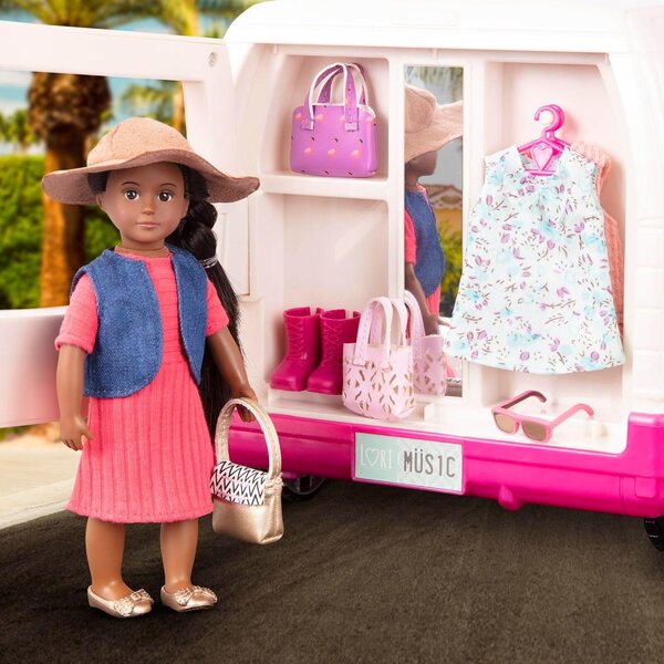 Lori Sweet Escape Luxus-SUV mit Geräuschen, Lichtern und Kleiderschrank für 15-cm-Minipuppen