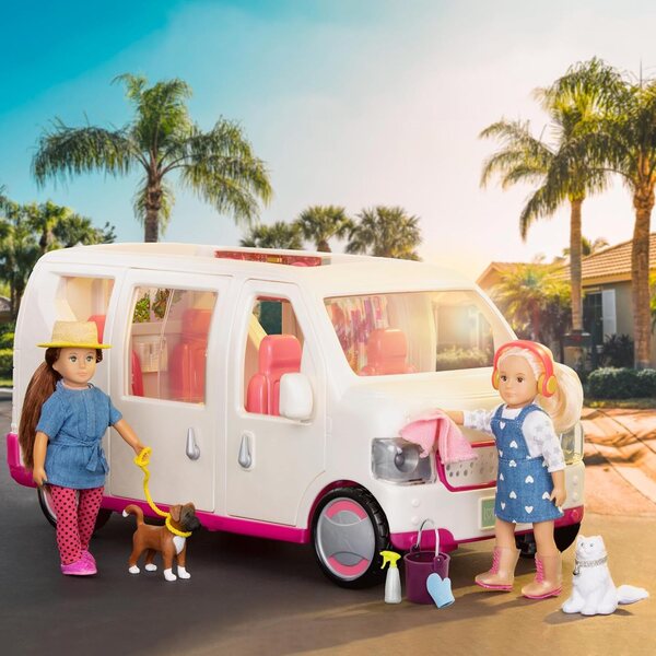 Lori Sweet Escape Luxus-SUV mit Geräuschen, Lichtern und Kleiderschrank für 15-cm-Minipuppen