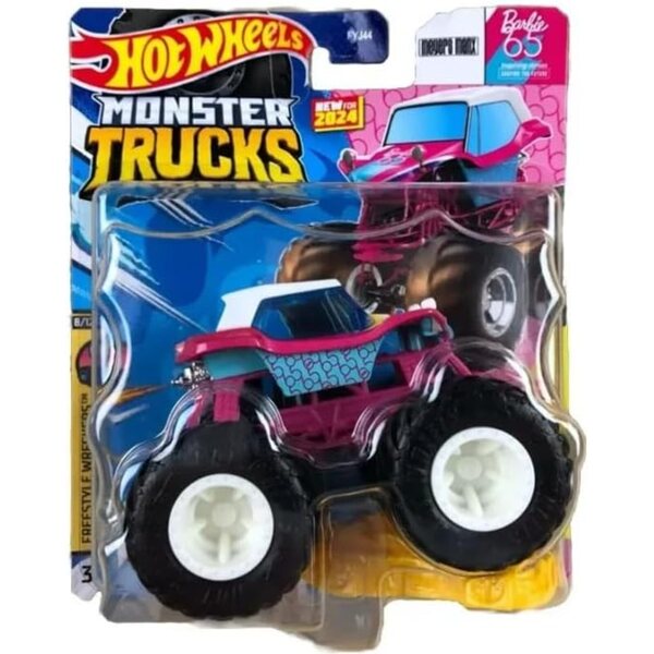Hot Wheels Monster Trucks Barbie Meyers Manx 65 Jahre – Set 8/12 widerstandsfähige und farbenfrohe Fahrzeuge