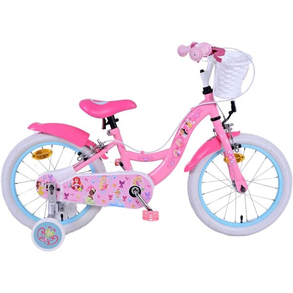Bicicletta Volare Princess 16 pollici rosa con freni a mano e ruote rimovibili