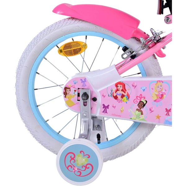 Bicicletta Volare Princess 16 pollici rosa con freni a mano e ruote rimovibili