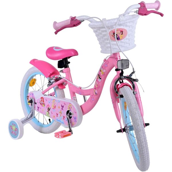 Bicicletta Volare Princess 16 pollici rosa con freni a mano e ruote rimovibili