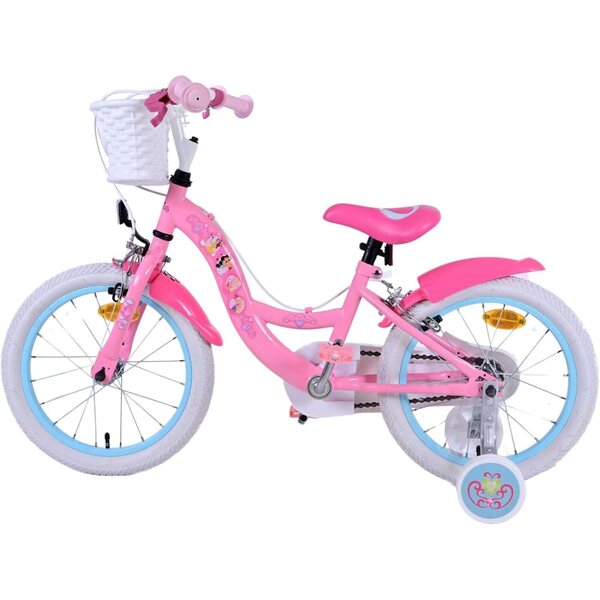 Bicicletta Volare Princess 16 pollici rosa con freni a mano e ruote rimovibili