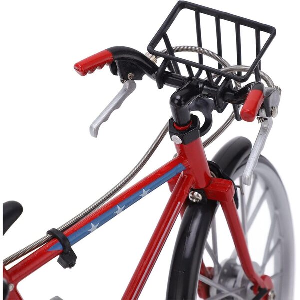 1/10 Miniatur-Tandem-Fahrradmodell aus Metall und Gummi zum Sammeln und Dekorieren