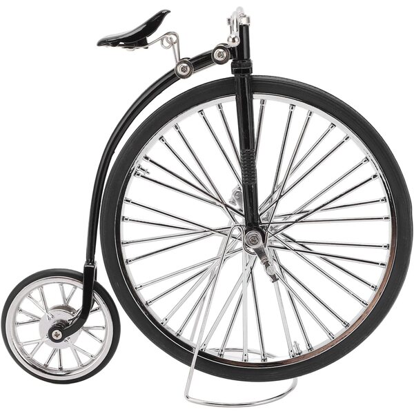 Ornamento bicicletta in lega vintage nero 16,5x18 cm decorazione artigianale