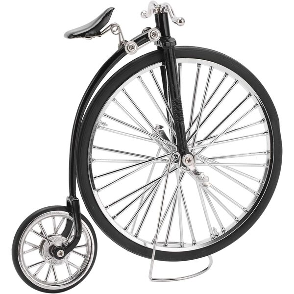 Ornamento bicicletta in lega vintage nero 16,5x18 cm decorazione artigianale