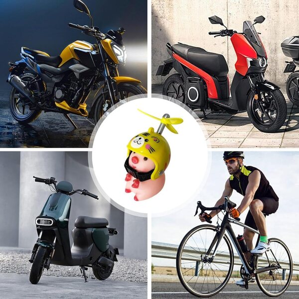 Motorrad-Lenkerspielzeug mit Tieren und Helmen, helle und sichere Dekoration