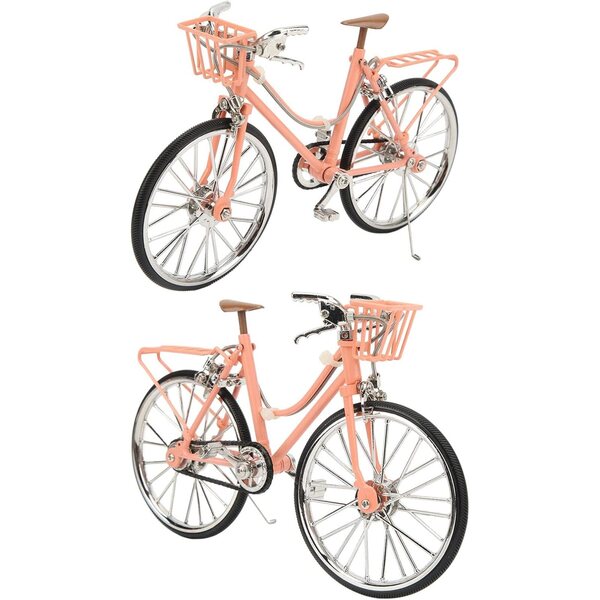 Abnehmbares rosafarbenes Fahrradmodell im Maßstab 1:10 – einzigartige Desktop-Dekoration
