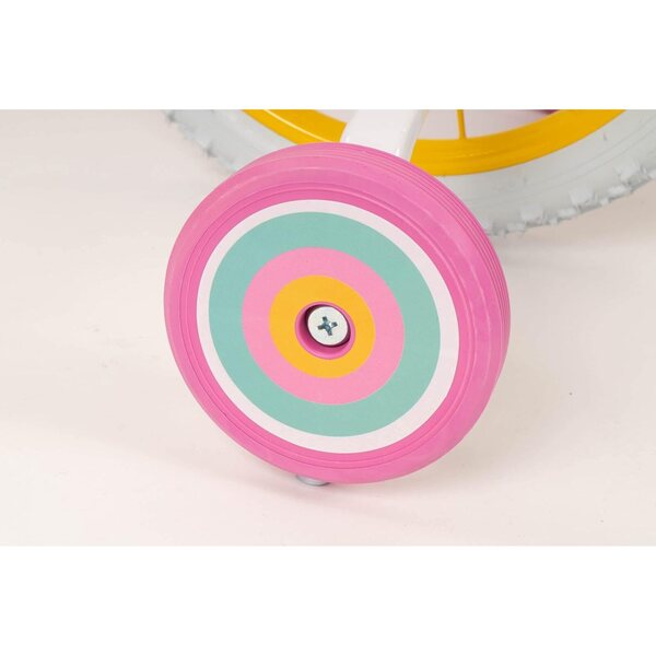TOIMSA 16'' Peppa Pig Fahrrad mit verstellbarem Sattel, Korb und Kinderwagenzubehör