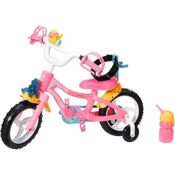 BABY born Rosa Fahrrad für 43 cm große Puppen mit Lichtern, Geräuschen und Zubehör