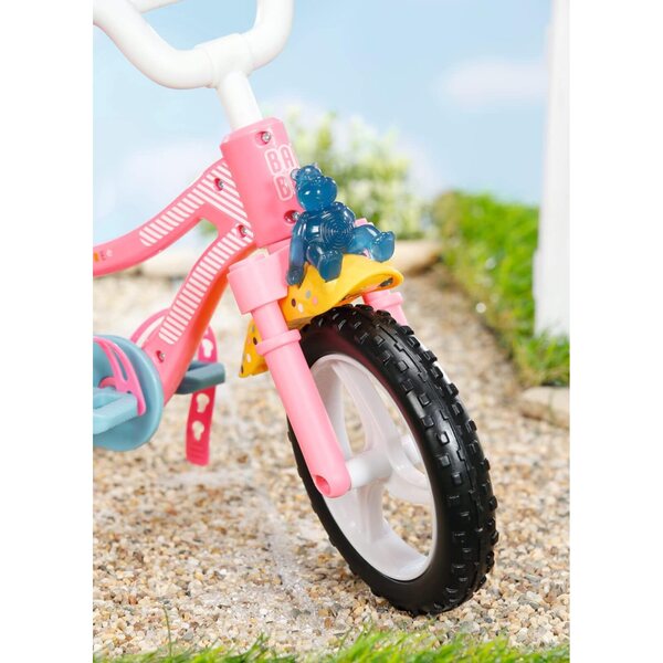 BABY born Rosa Fahrrad für 43 cm große Puppen mit Lichtern, Geräuschen und Zubehör