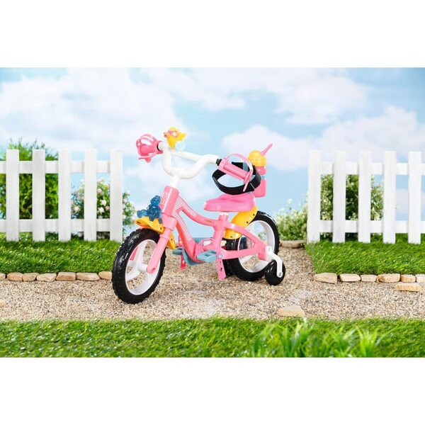 BABY born Rosa Fahrrad für 43 cm große Puppen mit Lichtern, Geräuschen und Zubehör