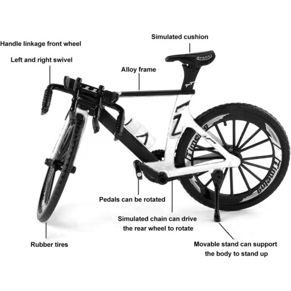 Keenso Mini-Rennrad aus Metall, handgefertigtes Modell mit Doppellenker-Design