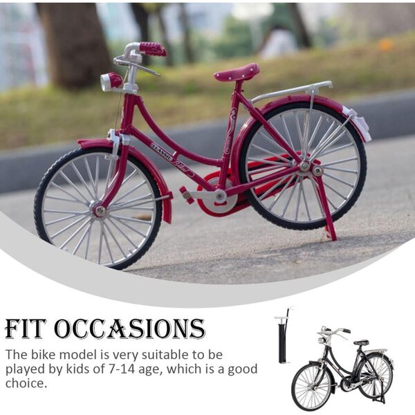 1:10 Vintage-Damenfahrradmodell aus Aluminiumlegierung für Kinder von 7 bis 14 Jahren