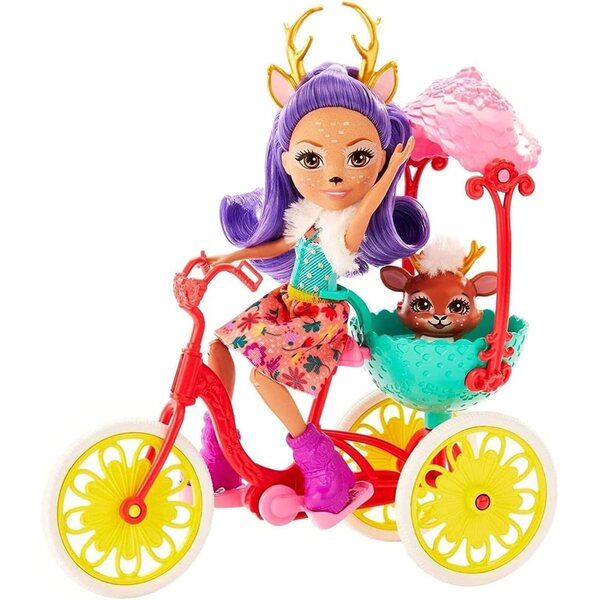 Enchantimals Fahrrad-Spielset mit Danessa Deer und Sprint Fawn, Spiel für 4+ Jahre