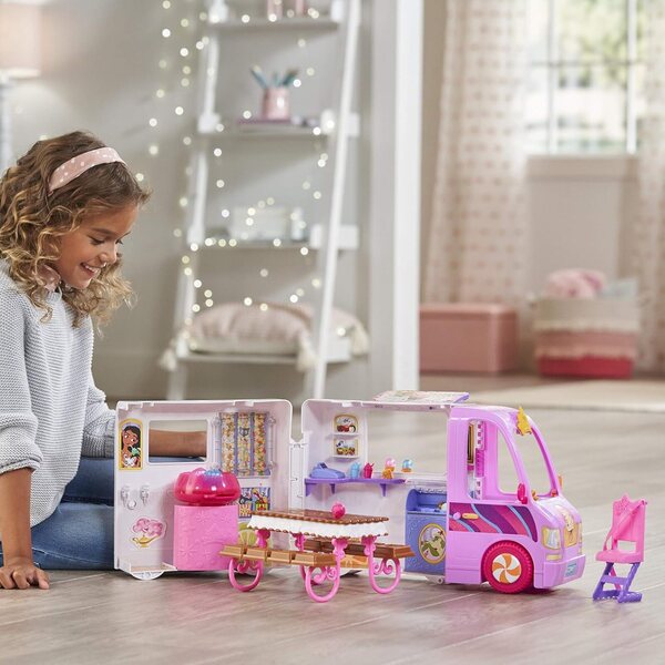 Disney Princess Comfy Squad Eiswagen mit 16 Zubehörteilen und Kekstisch