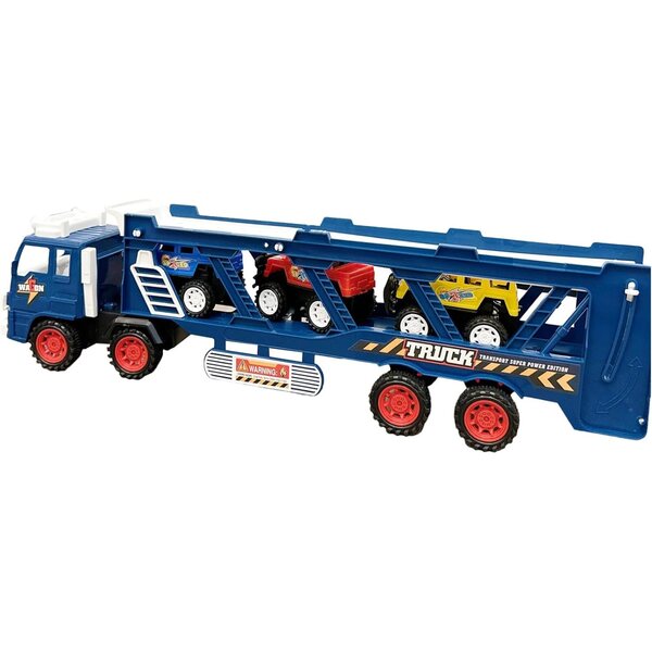 XGarage Spielzeugtransporter mit Rampe und 3 Mini-Trägheitsautos für Kinder